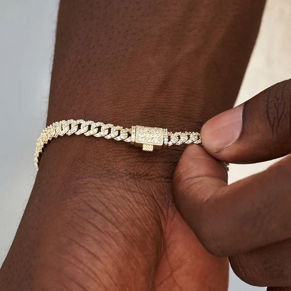 NEW GLD Cuban Bracelet in Yellow Gold - 6mm - Picture 2 of 3